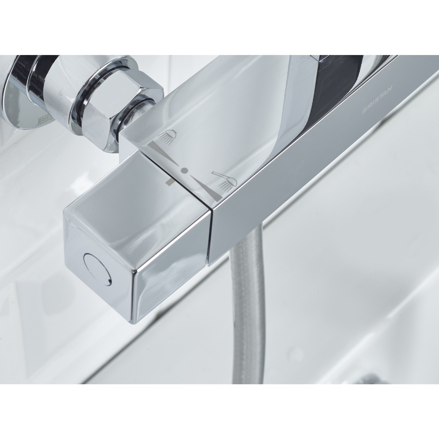 Bristan Vertico Thermostatic Mixer Bar Shower with Square Overhead